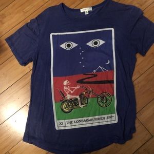 Urban outfitters skeleton motorcycle shirt